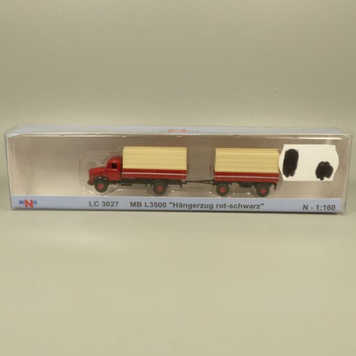 Lemke Minis 1:160 LC3027 MB L3500 Hängerzug rot-schwarz in OVP EX6153 – Bild 4