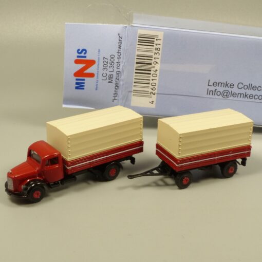 Lemke Minis 1:160 LC3027 MB L3500 Hängerzug rot-schwarz in OVP EX6153