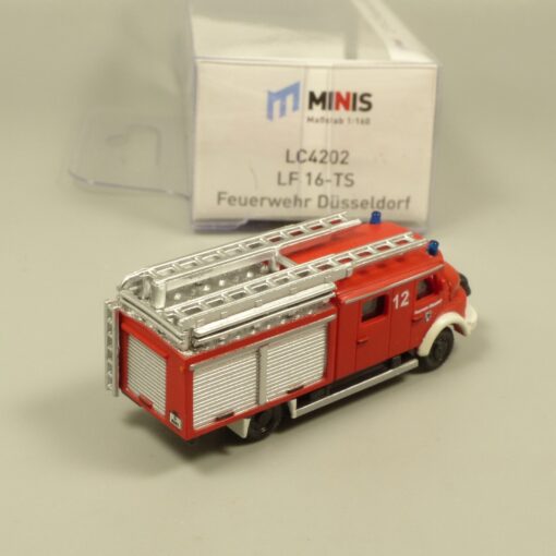 Lemke Minis 1:160 LC4202 MB LF 16-TS Feuerwehr Düsseldorf in OVP EX6185 – Bild 3