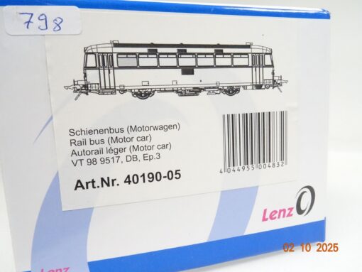 Lenz Spur 0 40190-05 Schienenbus VT 98 9517 der DB Digital Sound in OVP JL3318 – Bild 5