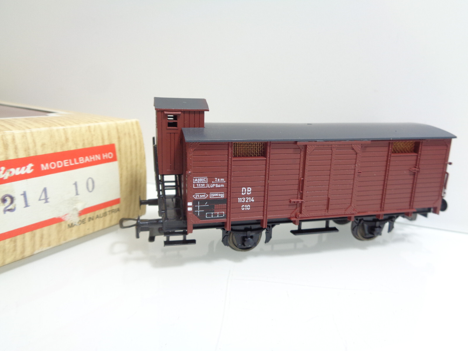 Liliput H0 214 10 gedeckter Güterwagen der DB in OVP JD1787