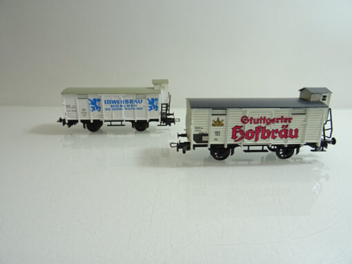 Liliput H0 215 01 Bierwagen Set Löwenbräu & Stuttg. Hofbräu der DB in OVP AR7768 – Bild 3