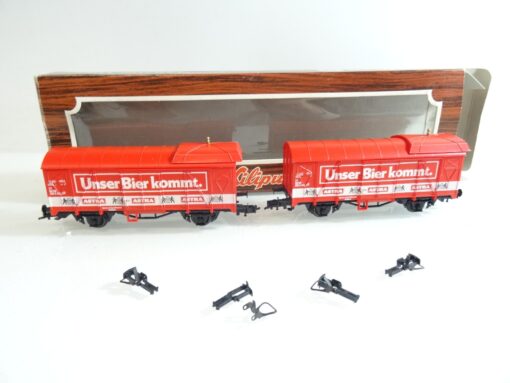 Liliput H0 229 04 Set Güterwagen unser Bier kommt in OVP PR911 – Bild 3
