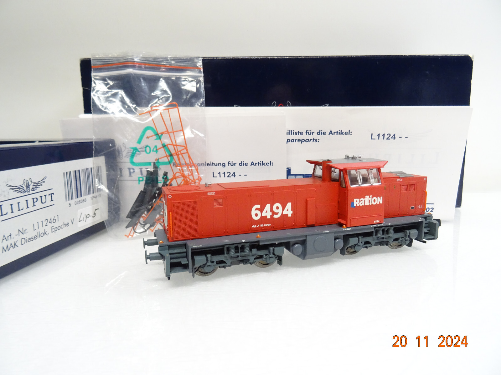Liliput H0 L112461 Niederlande Diesellok MaK Railion der NS Cargo in OVP LE7330