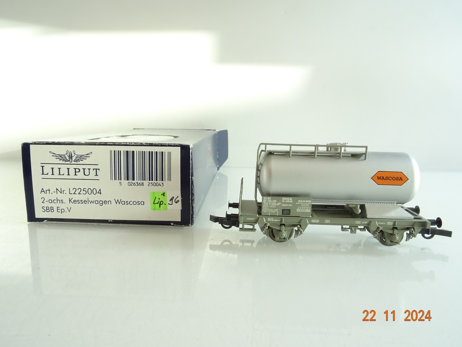 Liliput H0 L225004 Kesselwagen Wascosa der SBB in OVP PR4114