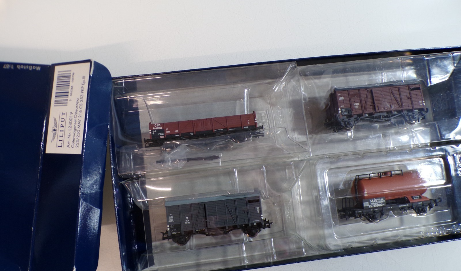 Liliput H0 L240019 Güterwagen-Set Osteuropa der MAV/CS/PKP in OVP BH1766 – Bild 3