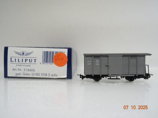 Liliput H0e 316606 gedeckter Güterwagen 2 achsig der STLB in OVP BH404