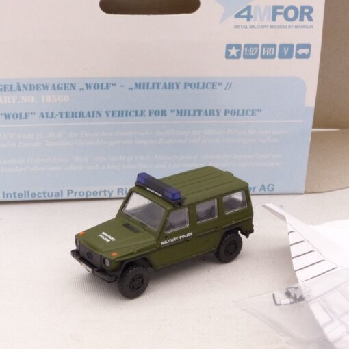 Märklin 4MFOR 1:87 18560 Geländewagen Wolf Military Police in OVP EX5099