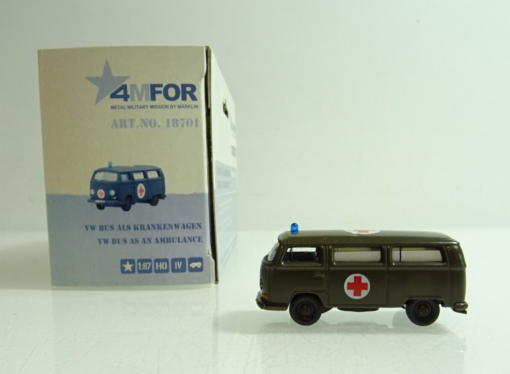 Märklin 4MFOR H0 18701 VW Bus als Krankenwagen der BW in OVP PR1618