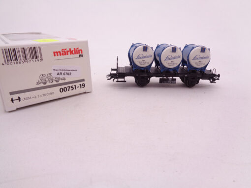 Märklin H0 00751-19 Behältertragwagen Löwenbräu der DB in OVP AR6702