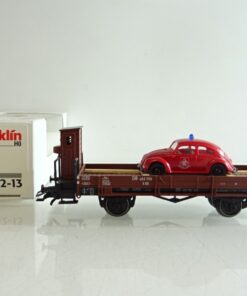 Märklin H0 00752-13 Niederbordwagen mit Bremserhaus u. VW der DB in OVP PR8219