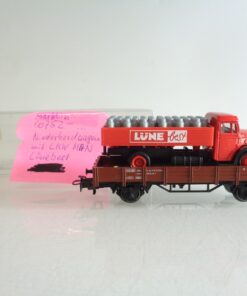Märklin H0 00752 Niederbordwagen mit LKW in EVP BH883