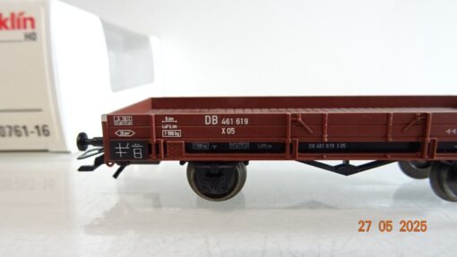 Märklin H0 00761-16 Niederbordwagen ohne Lieferwagen der DB in OVP PR8077 – Bild 3