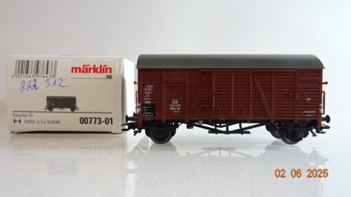 Märklin H0 00773-01 gedeckter Güterwagen der DB in OVP PR8117