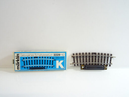 Märklin H0 2229 K-Gleis gebogenes Schaltgleisstück in OVP C1547