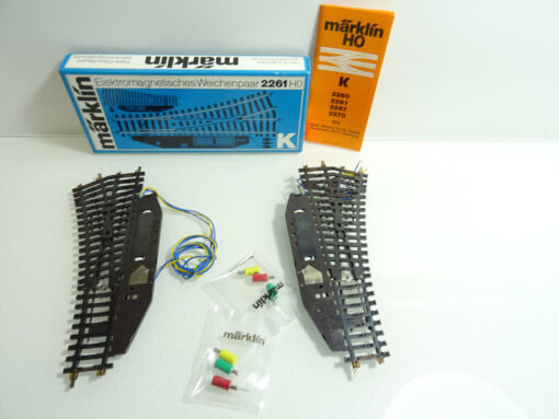 Märklin H0 2261 K-Gleis Elektromagnetisches Weichenpaar in der OVP CK898 – Bild 3