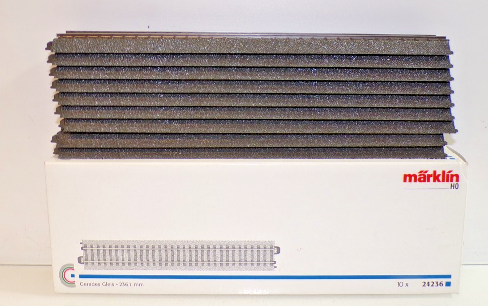 Märklin H0 24236 Gerades Gleis 236,1 mm 9Stück siehe Foto in OVP PK2947