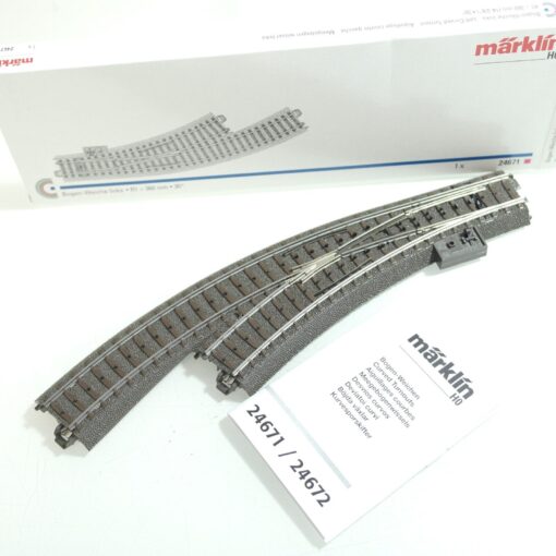 Märklin H0 24671 Bogenweichen links  360 mm 30° in OVP RF9778