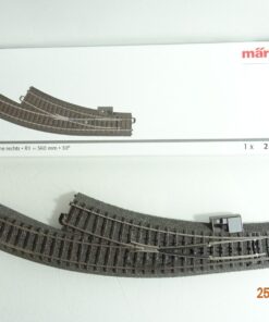 Märklin H0 24672 Bogenweiche rechts mit Antrieb u. Decoder s. Foto in OVP CK6282