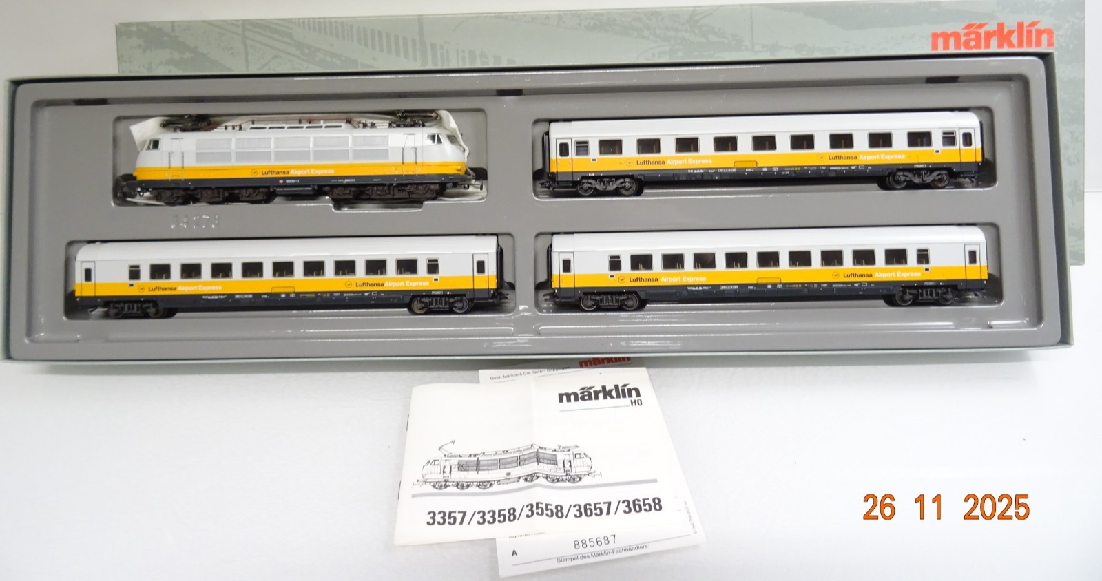 Märklin H0 2668 Lufthansa-Airport-Express 4tlg. in OVP JL4723