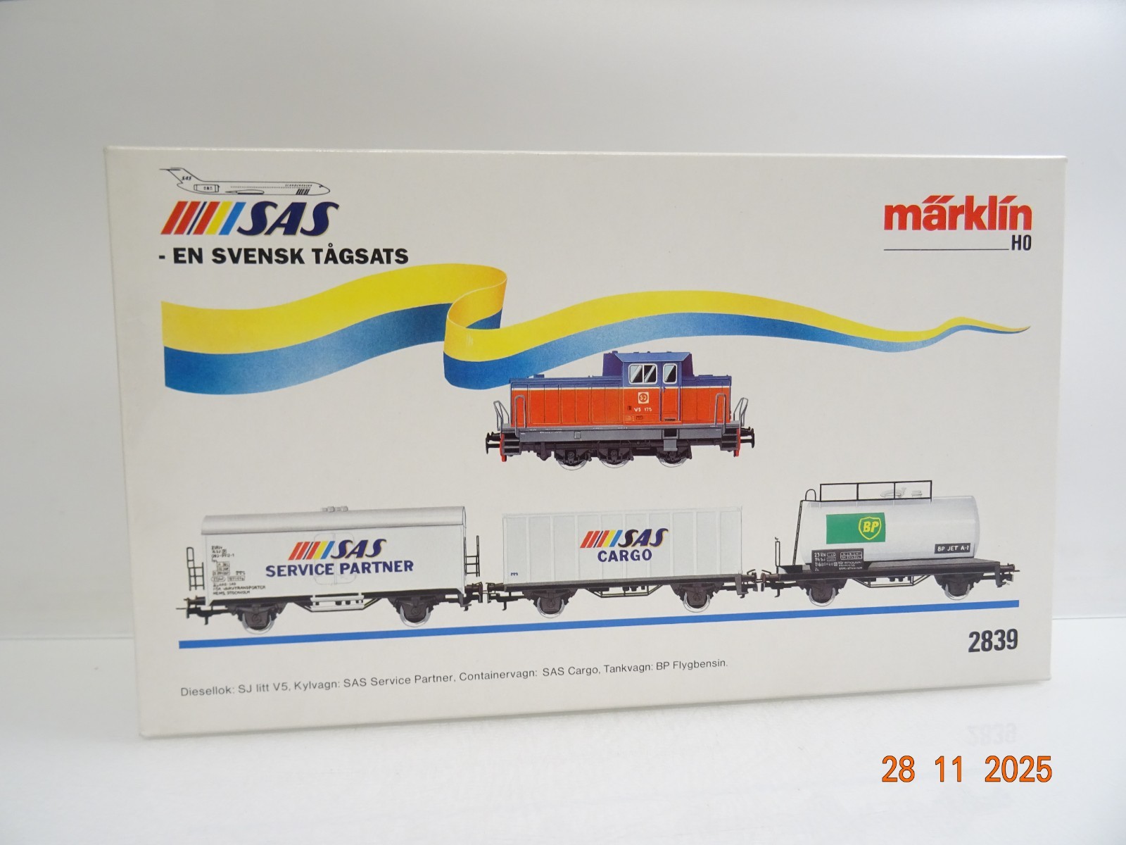 Märklin H0 2839 Schweden Flughafen-Zug 3tlg. in OVP JL4769 – Bild 3