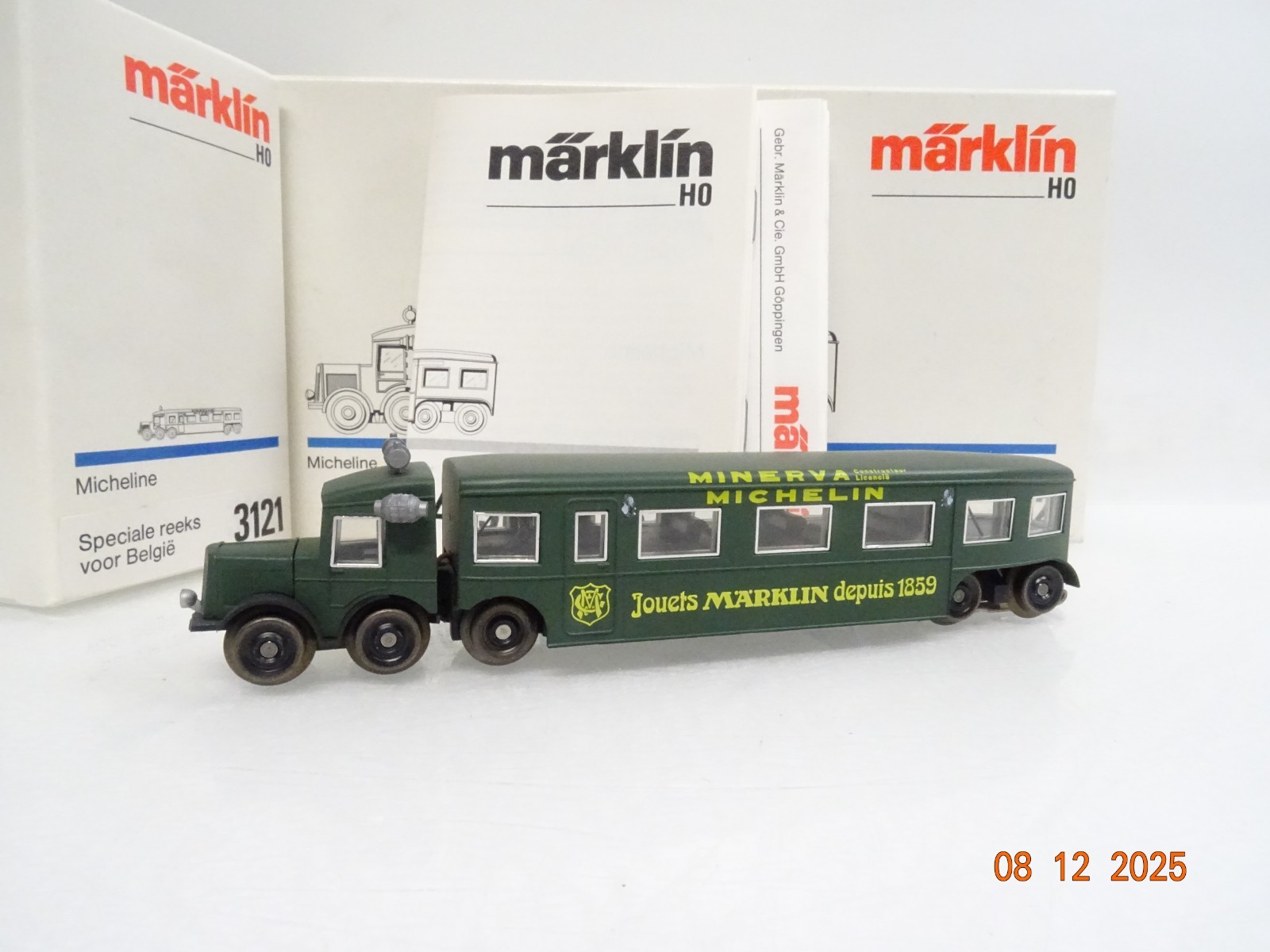 Märklin H0 3123 Belgien Schienenbus Minerva Micheline in OVP JL4939