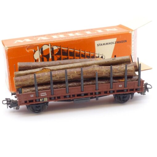 Märklin H0 313/2 Stammholzwagen / Rungenwagen in OVP RI7255 – Bild 3