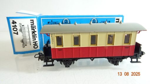 Märklin H0 4107 Personenwagen beige/rot in OVP RR2876 – Bild 3