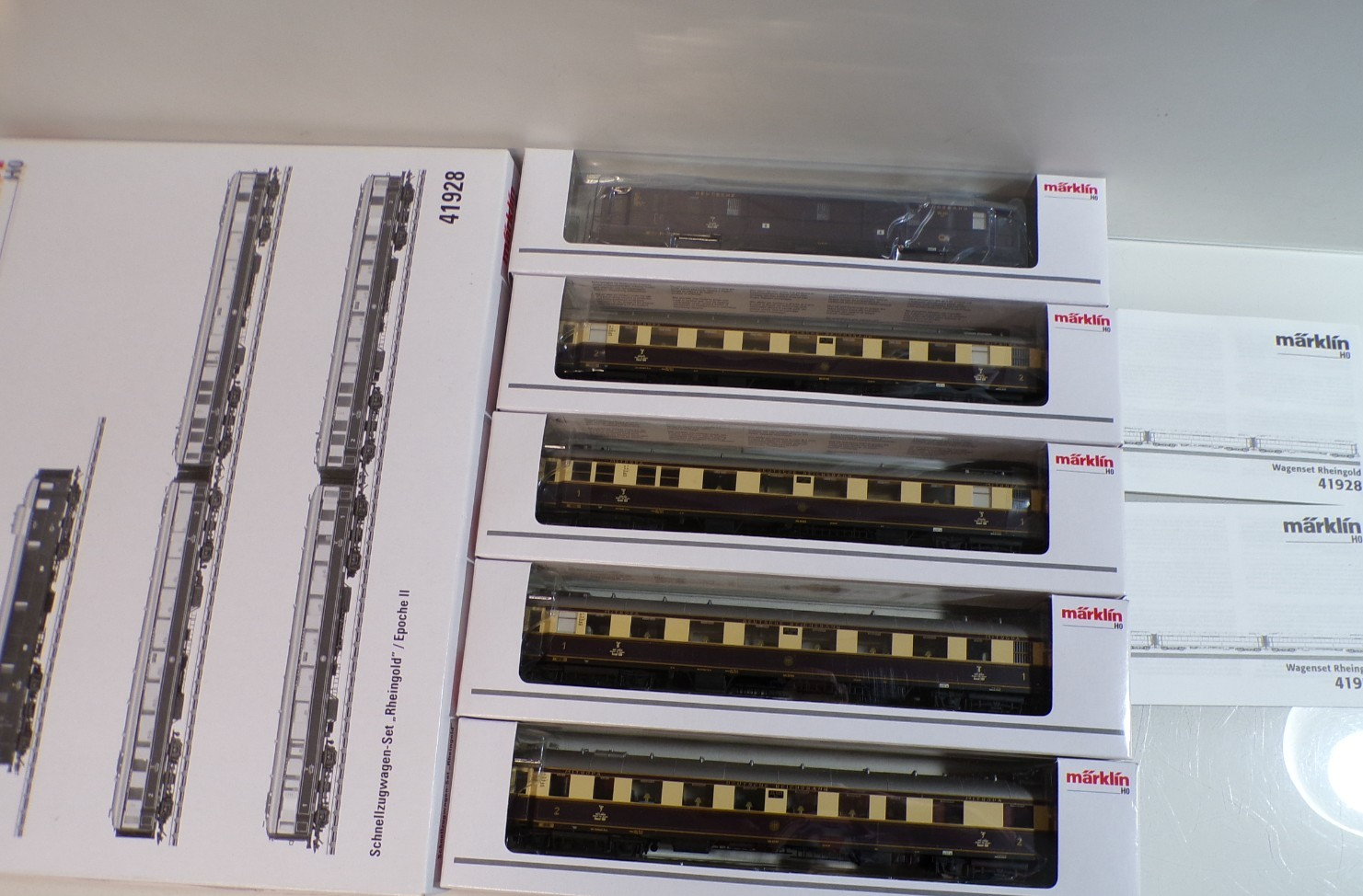 Märklin H0 41928 Schnellzugwagen-Set Rheingold 5 tlg. der DRG in OVP BH1743