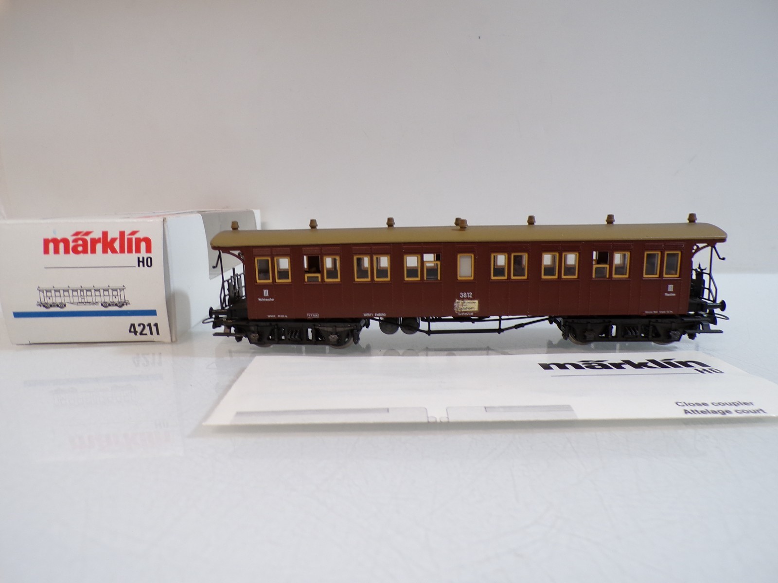 Märklin H0 4211 Personenwagen 3.Kl. der K.W.St.E. in OVP BH1886
