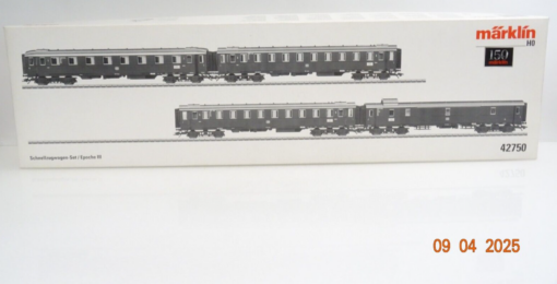 Märklin H0 42750 Schnellzugwagen-Set 4tlg. Ep III der DB in OVP LE9963