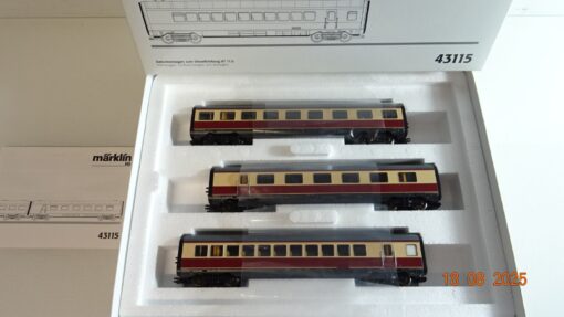 Märklin H0 43115 Zwischenwagen Set 3tlg. zu VT 11.5  in OVP PR9629