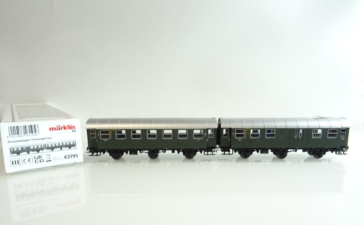 Märklin H0 43195 Umbauwagen 3.Kl./Gepäckabt. Set 2 tlg. der DB in OVP PR6744 – Bild 3
