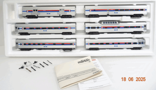 Märklin H0 43600 US Personenwagen-Set 6tlg. Streamliner Amtrak in OVP JL1008