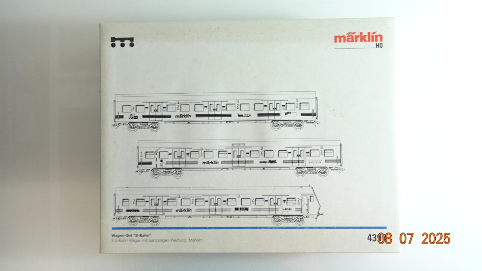 Märklin H0 4390 Wagen-Set S-Bahn Leerverpackung siehe Foto CK9432