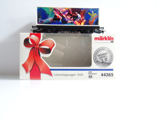 Märklin H0 44265 Containerwagen Geburstagswagen 1999 SOS Kinderdorf in OVP C245