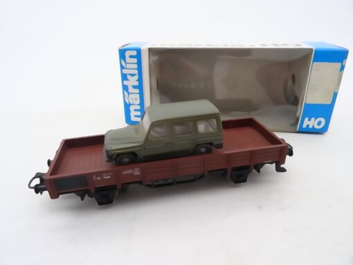 Märklin H0 4434 Niederbordwagen mit PKW in OVP RR2400