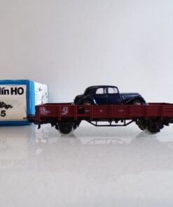 Märklin H0 4435 Niederbordwagen mit Oldtimer der DB in OVP BH1545