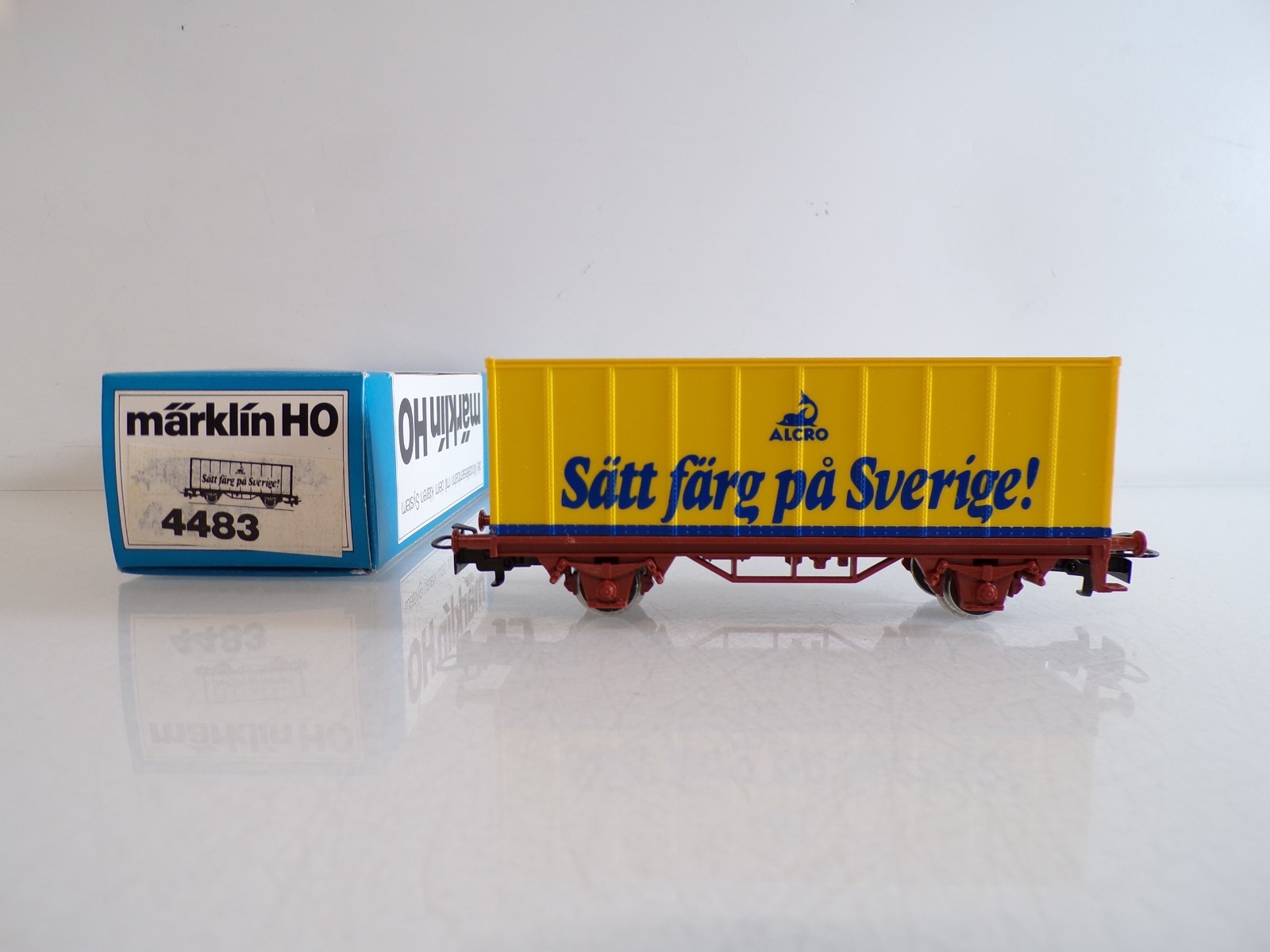Märklin H0 4483 Containerwagen Sätt färg pa Sverige! in OVP BH1542