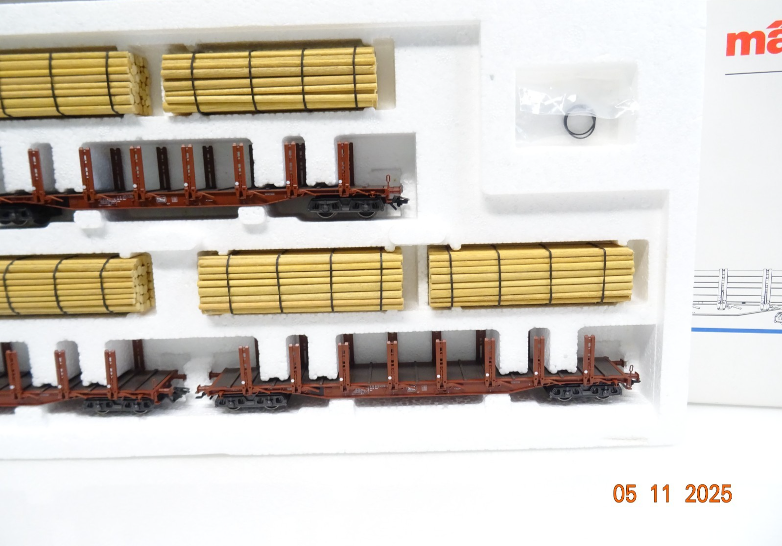Märklin H0 4516 Wagen-Set 3tlg. Holztransport der DB in OVP JL4144 – Bild 4
