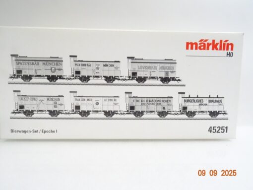 Märklin H0 45251 Bierwagen-Set 7tlg. für Gleichstrom mit Kurzkupplung OVP JL2922 – Bild 3