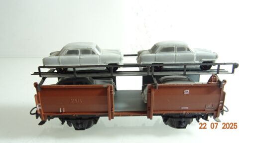 Märklin H0 4613 Autotransporterwagen mit 4 PKW Blech, siehe Foto RR2575 o. – Bild 3
