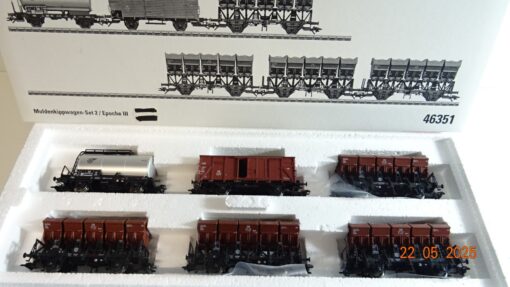 Märklin H0 46351 Muldenkippwagen-Set 2 / Epoche III in OVP PR7956