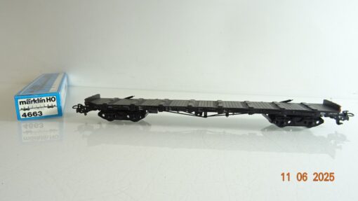 Märklin H0 4663 Flachwagen mit Klapprungen der DB in OVP PR8371
