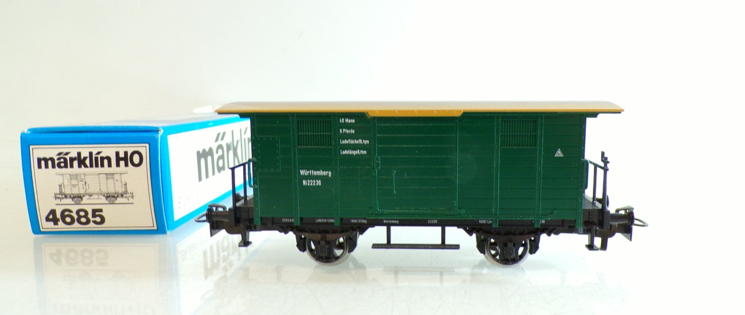 Märklin H0 4685 gedeckter Güterwagen Württemberg in OVP BH1444 – Bild 3