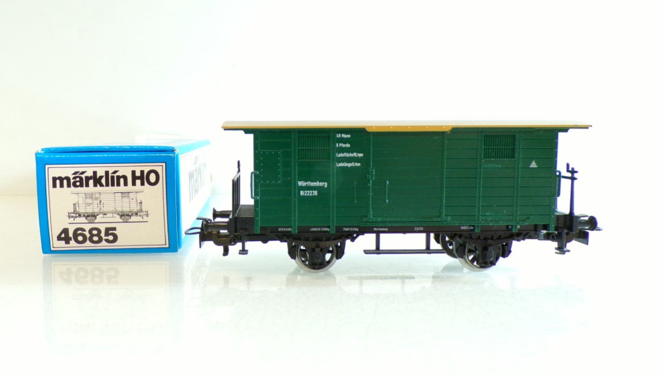 Märklin H0 4685 gedeckter Güterwagen Württemberg in OVP BH1444