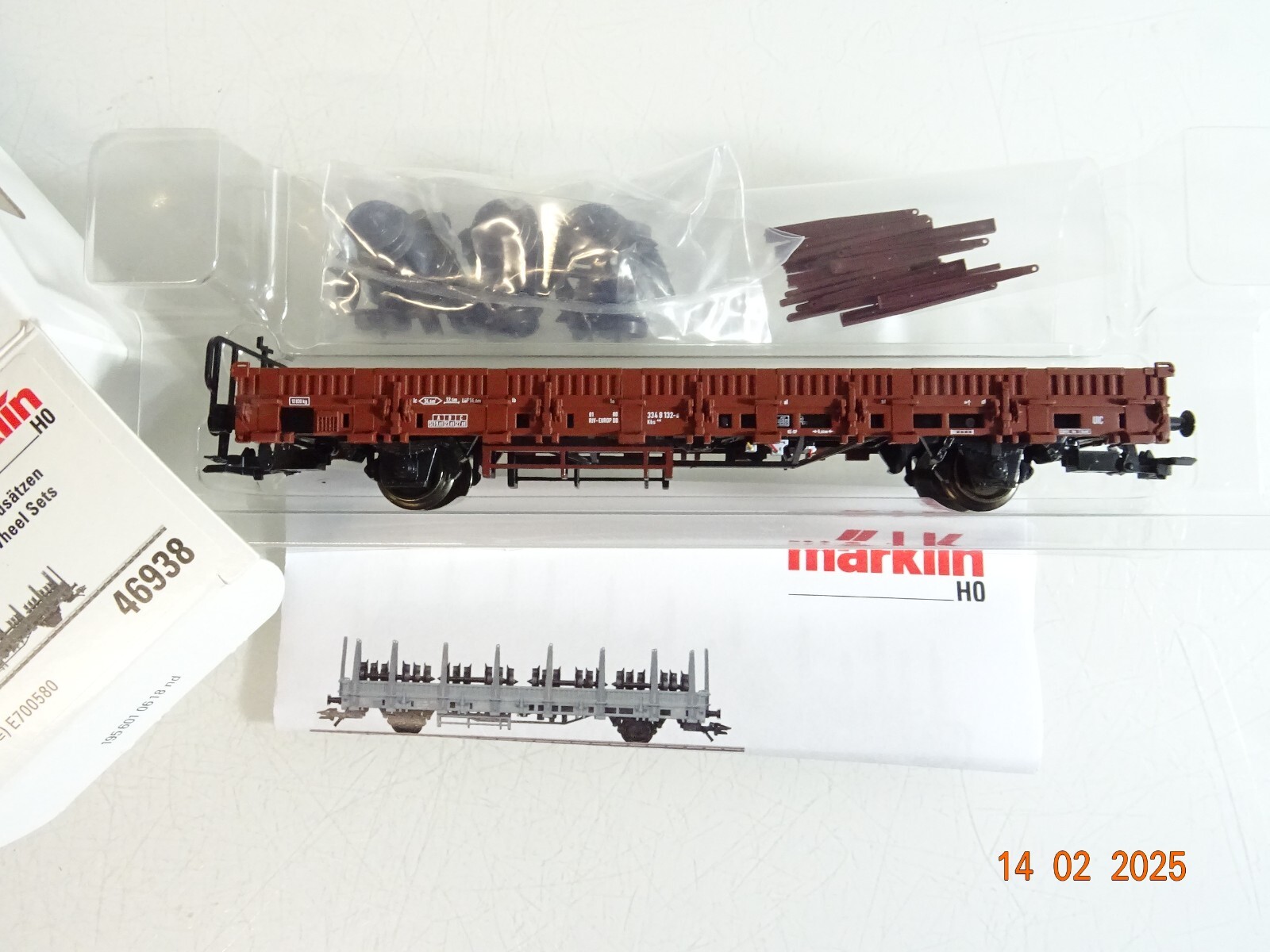 Märklin H0 46938 Rungenwagen Waggonachsen der DB in OVP PR5979