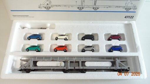 Märklin H0 47122 Doppel-Autotransportwagen mit 8 A-Klasse MB in OVP PR8840