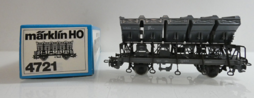 Märklin H0 4721 Muldenkippwagen grau in OVP C347