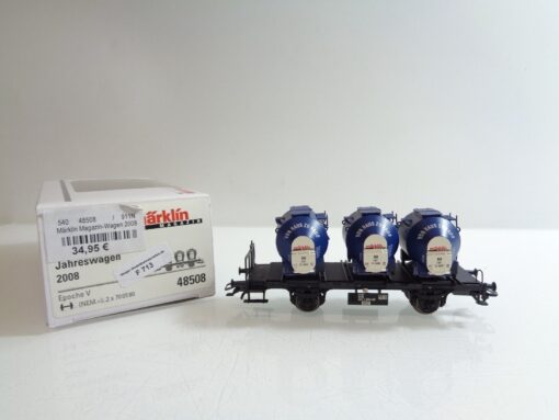 Märklin H0 48508 AC Behälter Tragwagen Jahreswagen 2008 in OVP F713